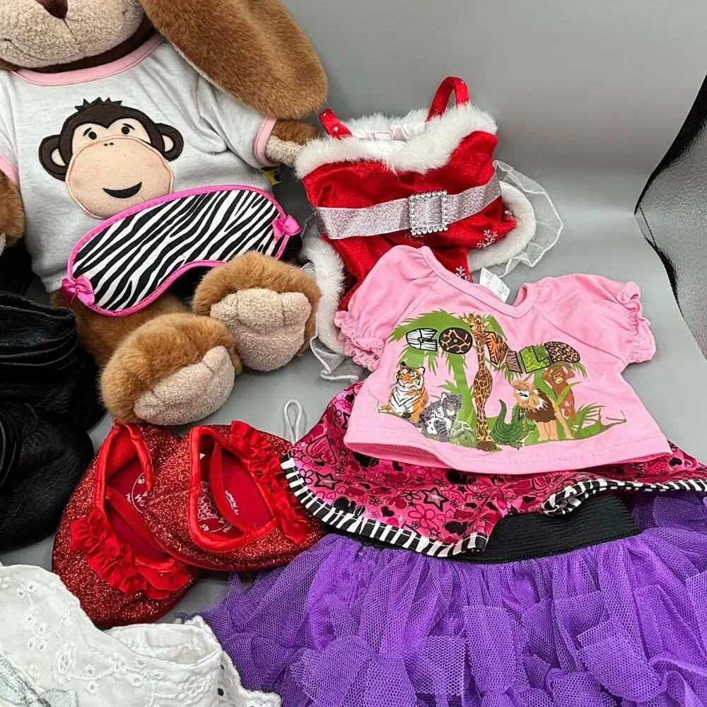 Build a Bear 2003 Vintage Floppy Bunny 11 Piece Clothing & Shoe Accessories Lot